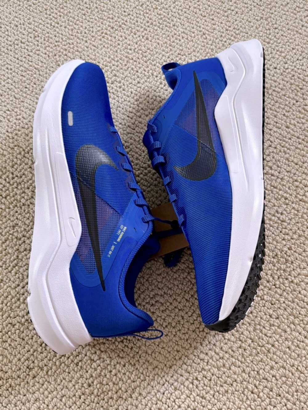 New Nike Downshifter 12 Men's Athletic Running Shoes - Royal Blue/Black/White
